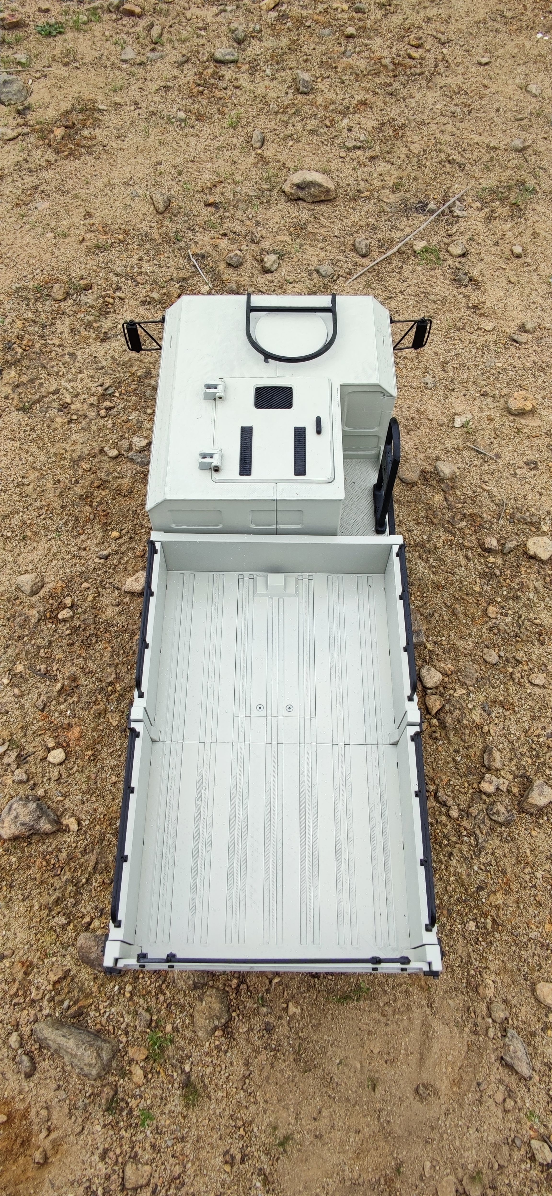 Cat 1 TRX4 4x4 Sideboard Flatbed - 1-10 RC body attachment 3D print model_3