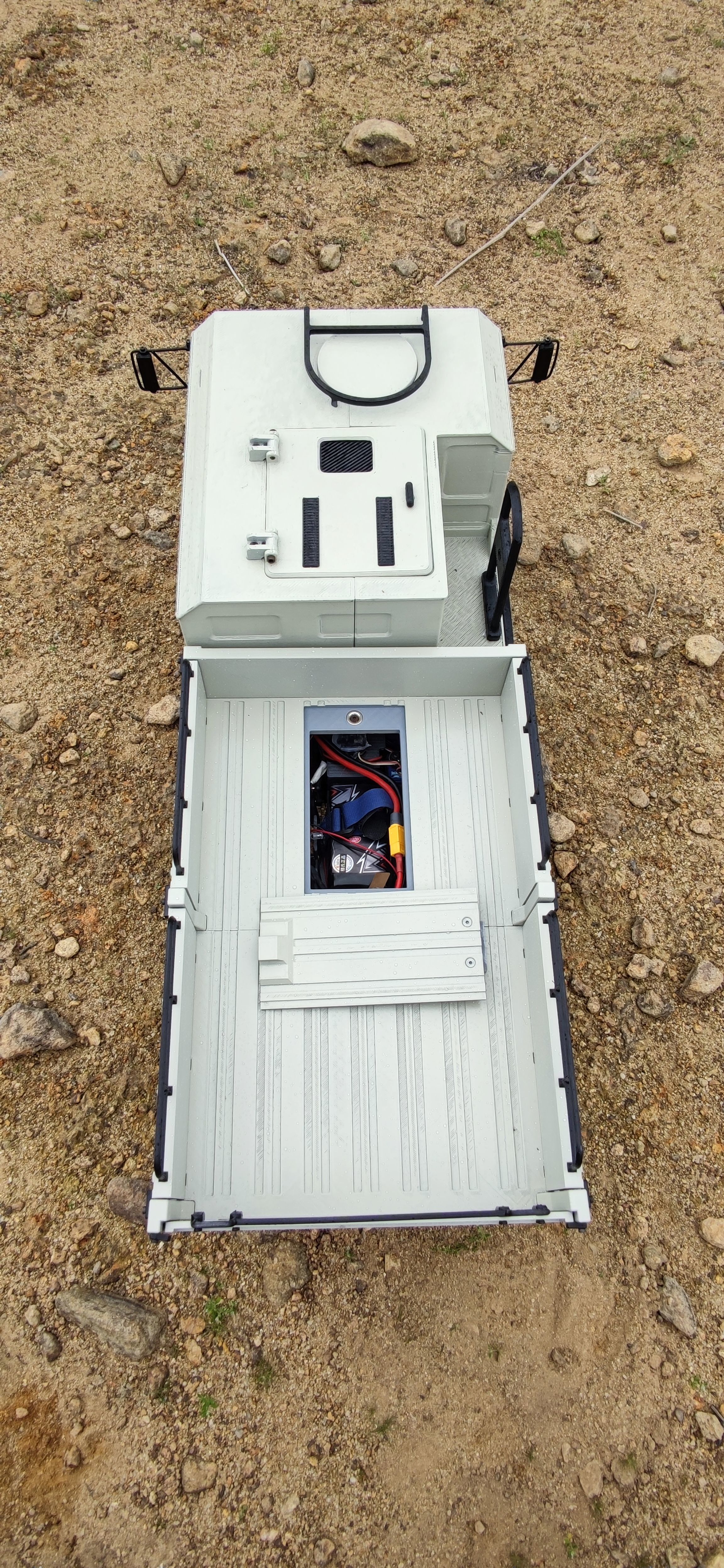 Cat 1 TRX4 4x4 Sideboard Flatbed - 1-10 RC body attachment 3D print model_2