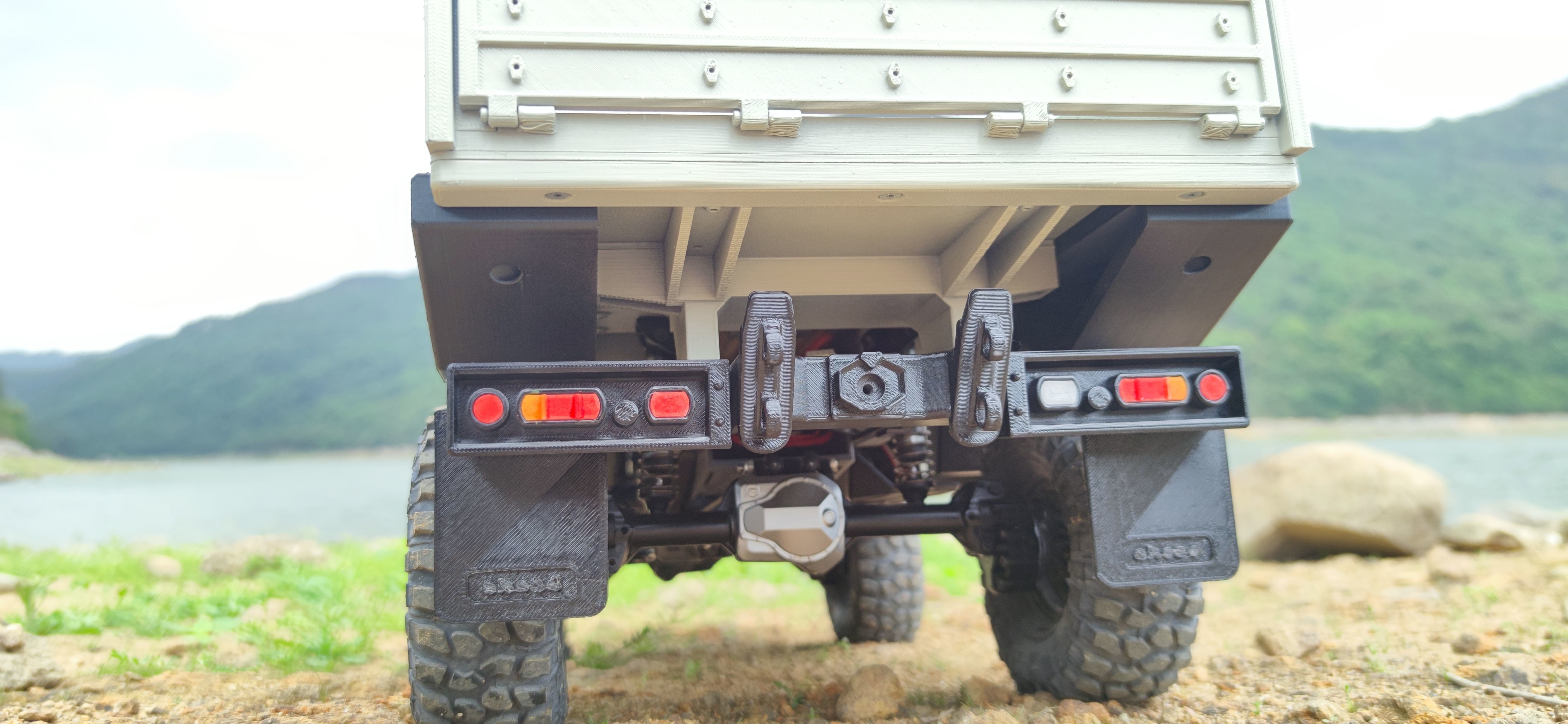 Cat 1 TRX4 4x4 Sideboard Flatbed - 1-10 RC body attachment 3D print model_7