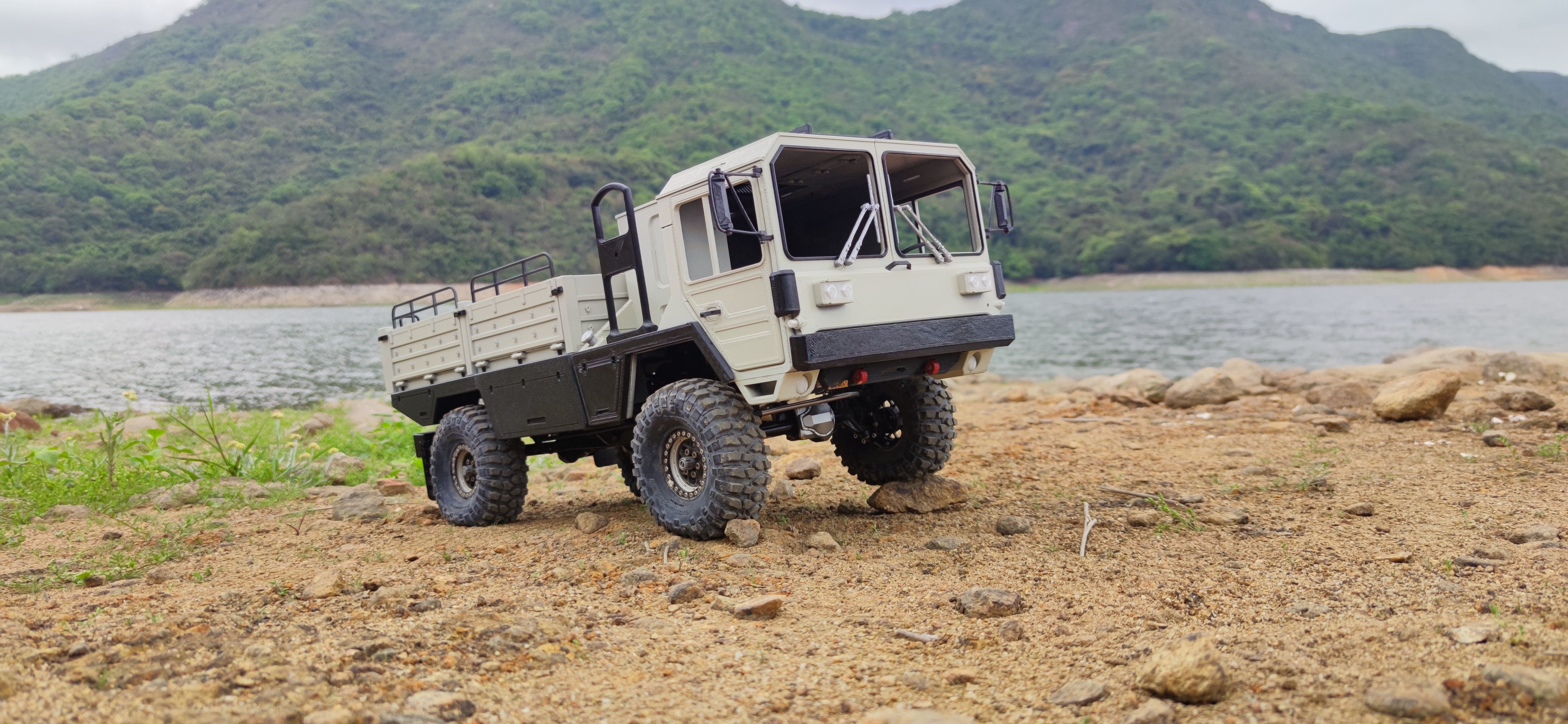 Cat 1 TRX4 4x4 Sideboard Flatbed - 1-10 RC body attachment 3D print model_8