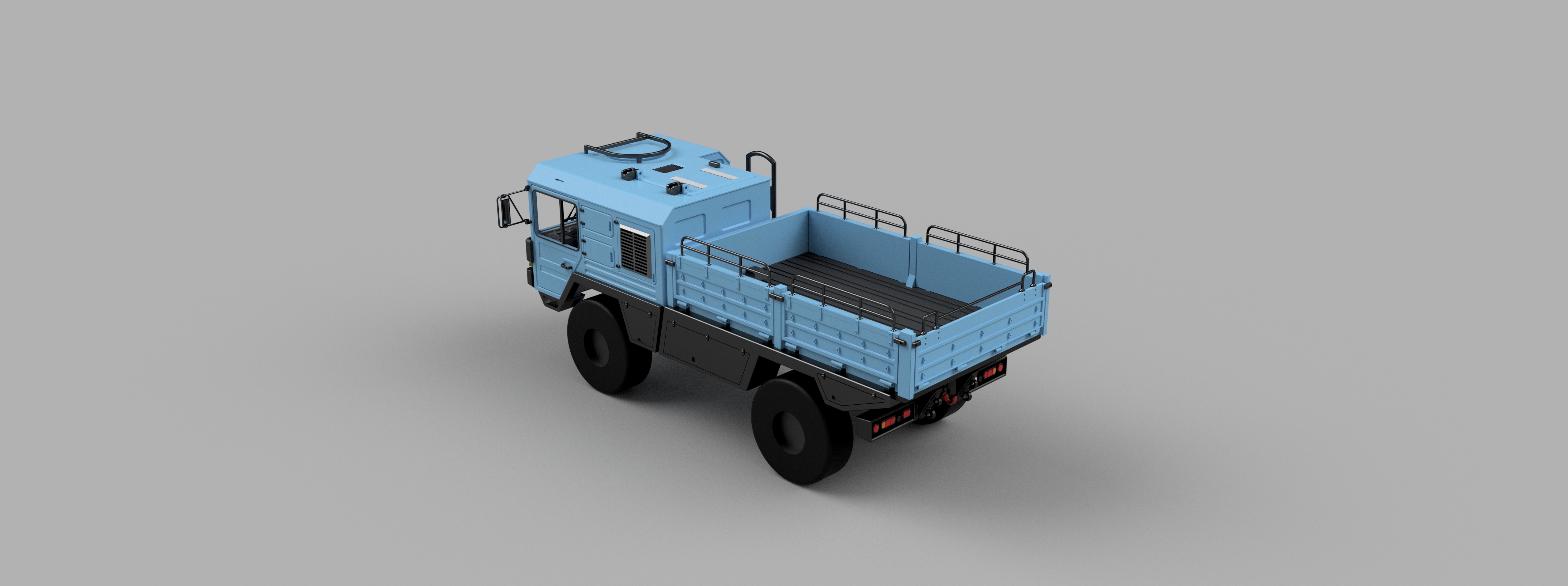 Cat 1 TRX4 4x4 Sideboard Flatbed - 1-10 RC body attachment 3D print model_9