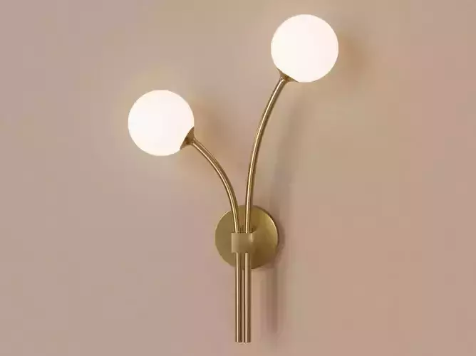 Wall lamp with 2 shades