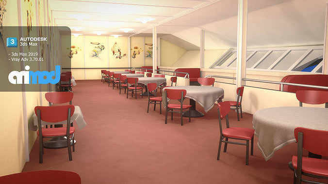 Lz 129 Hindenburg Restaurant 01 3D model