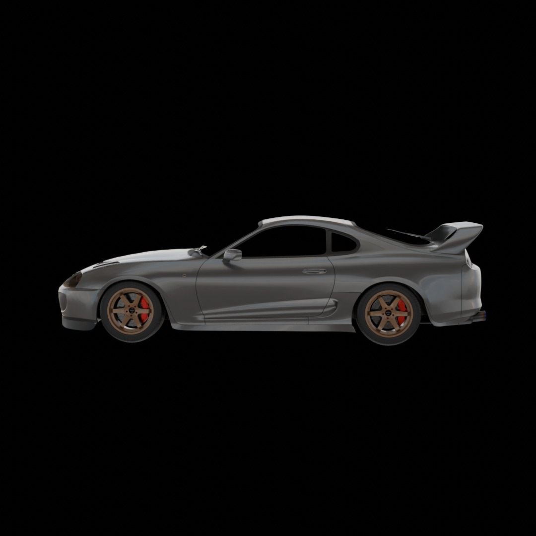 Toyota Supra MK4 RZ 1998 Low-poly 3D model_3