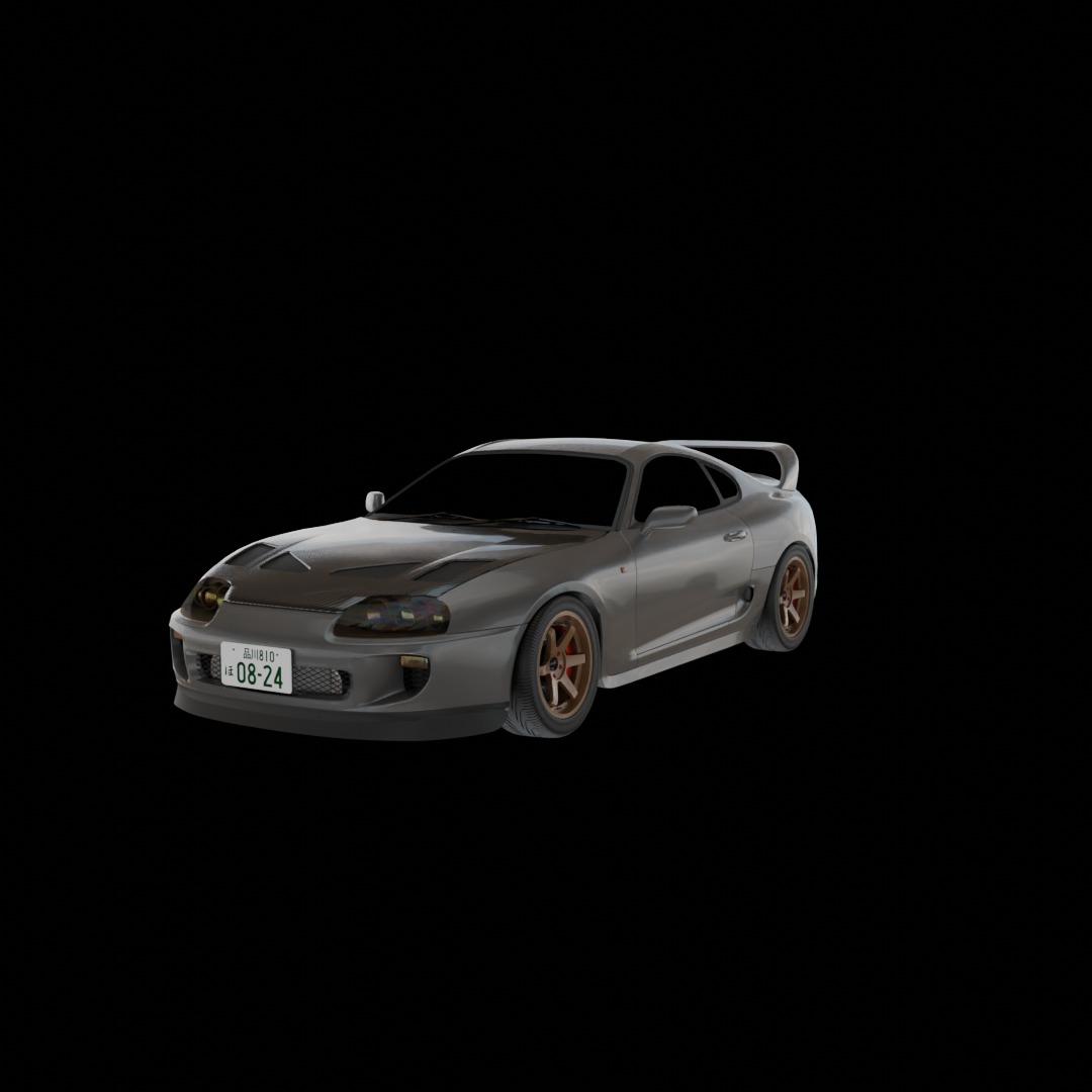 Toyota Supra MK4 RZ 1998 Low-poly 3D model_2