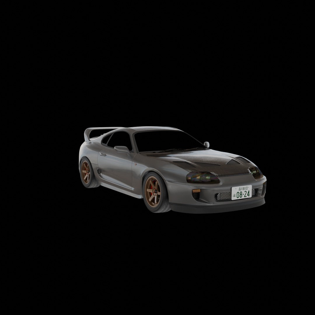 Toyota Supra MK4 RZ 1998 Low-poly 3D model_7
