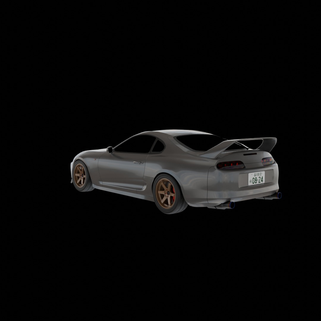 Toyota Supra MK4 RZ 1998 Low-poly 3D model_4