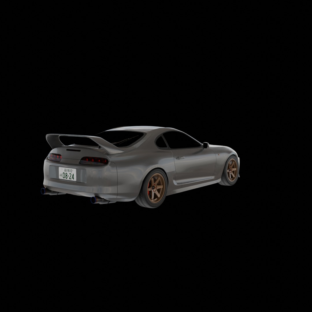 Toyota Supra MK4 RZ 1998 Low-poly 3D model_6