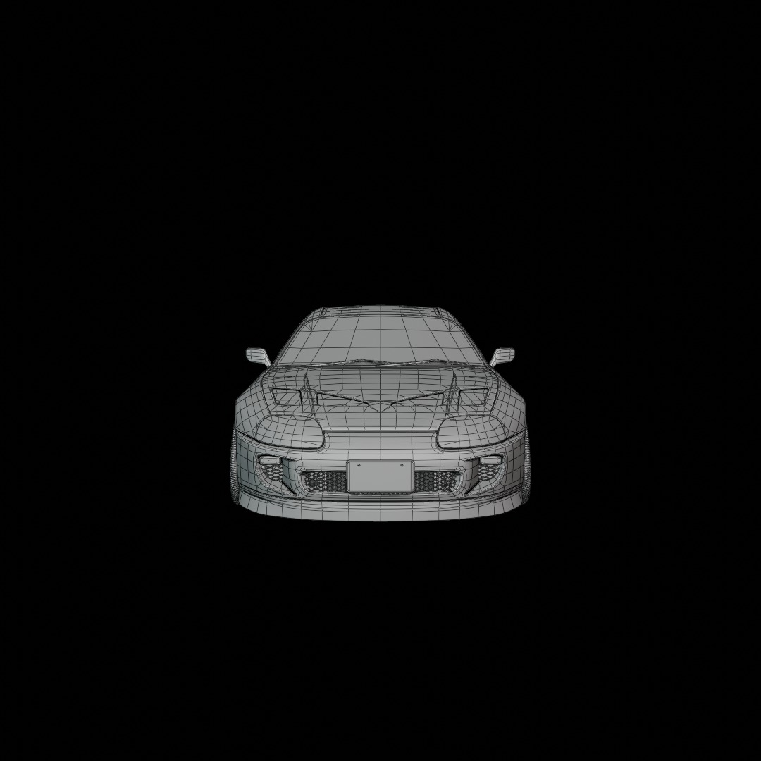 Toyota Supra MK4 RZ 1998 Low-poly 3D model_8