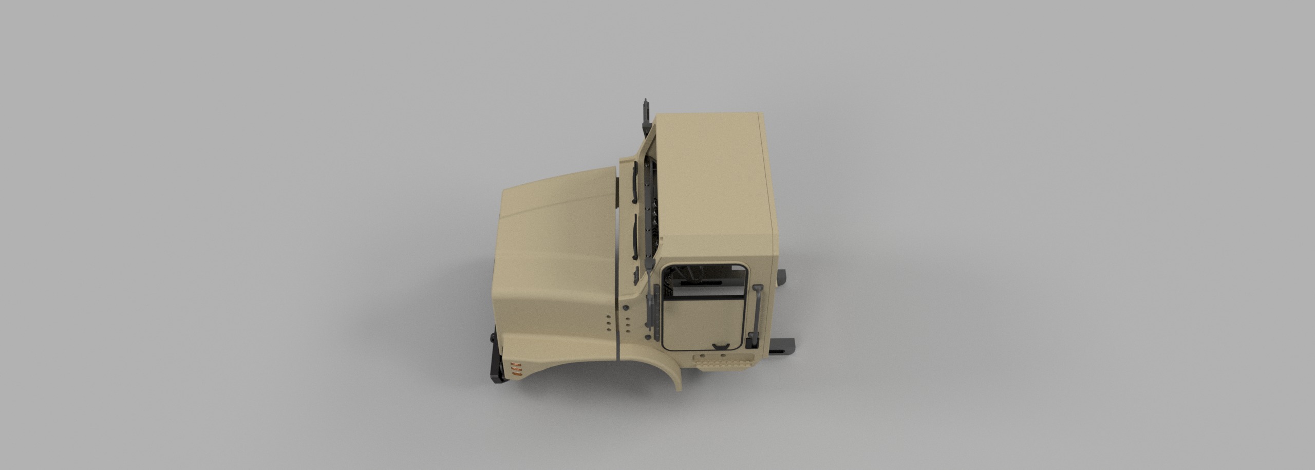 Crawler Mk23 Front Cab - 1-18 TRX4M RC body 3D print model_12