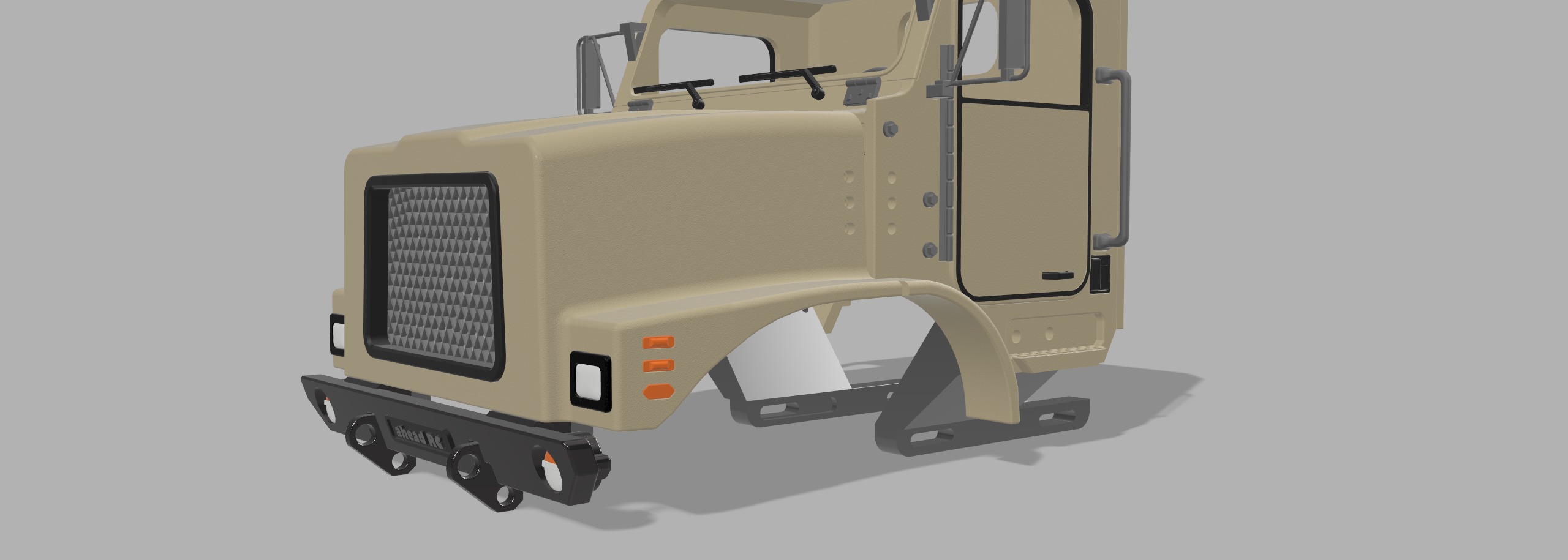 Crawler Mk23 Front Cab - 1-18 TRX4M RC body 3D print model_13