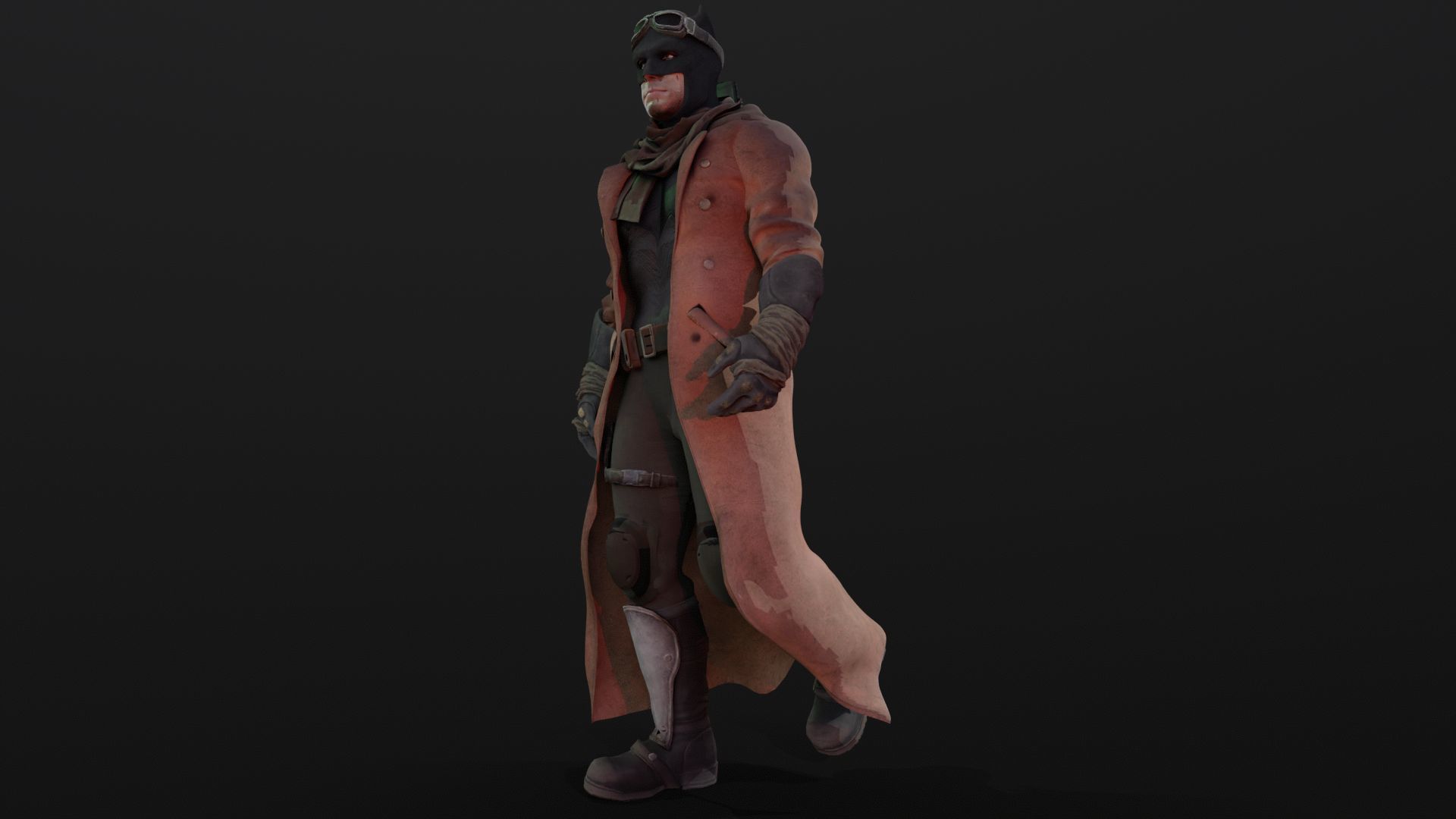 Knightmare Batman renderable animated PBR  Low-poly 3D model_11