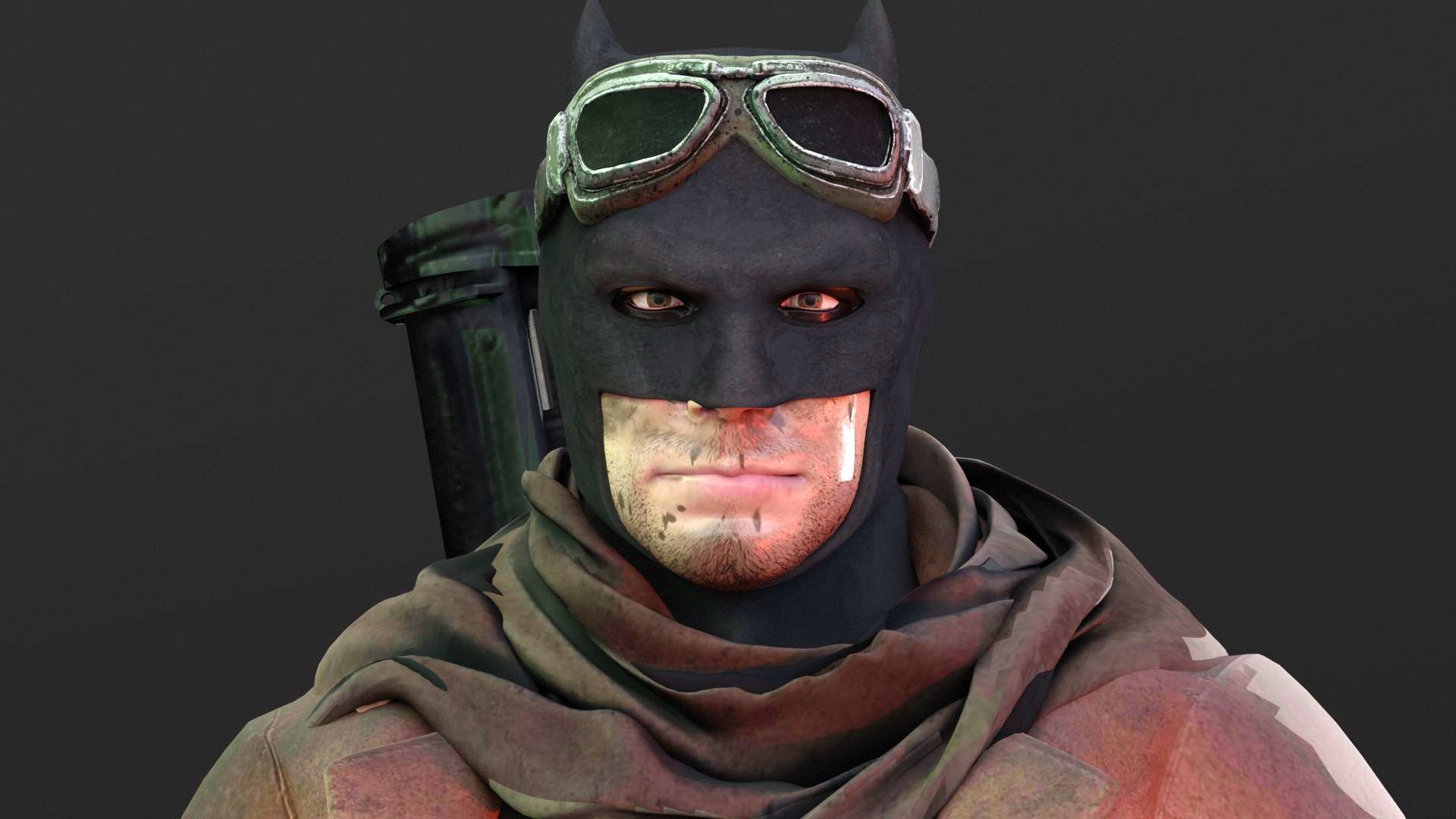 Knightmare Batman renderable animated PBR  Low-poly 3D model_10