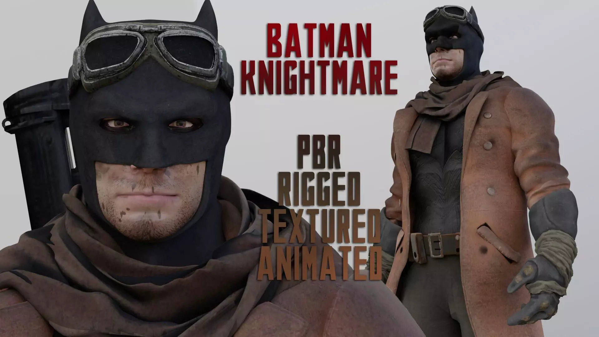 Knightmare Batman renderable animated PBR  Low-poly 3D model_0