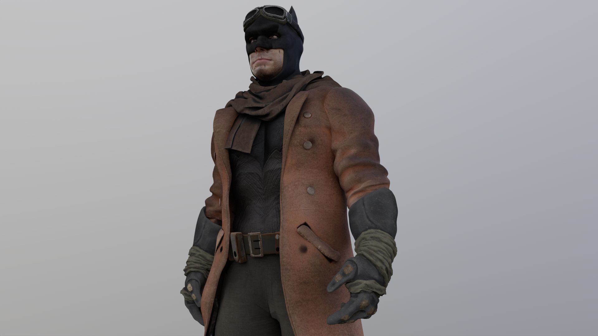 Knightmare Batman renderable animated PBR  Low-poly 3D model_6