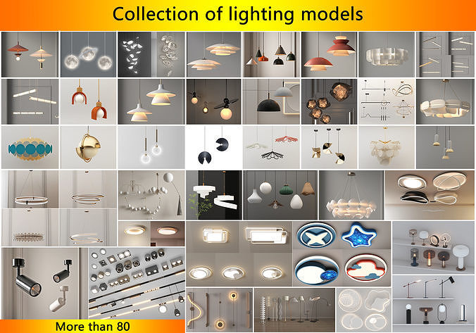 Collection of lighting models  3D model