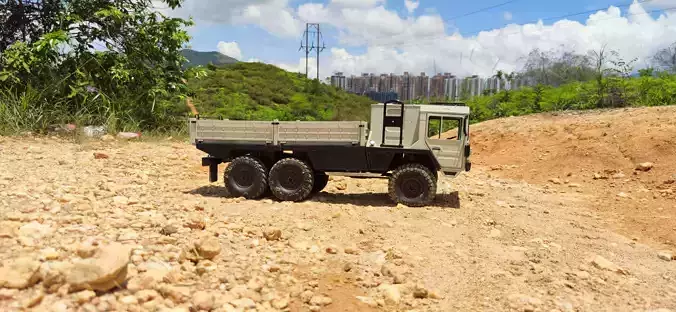 Crawler Cat 1 6x6 Sideboard Flatbed - 1-10 RC body attachment 3D print model