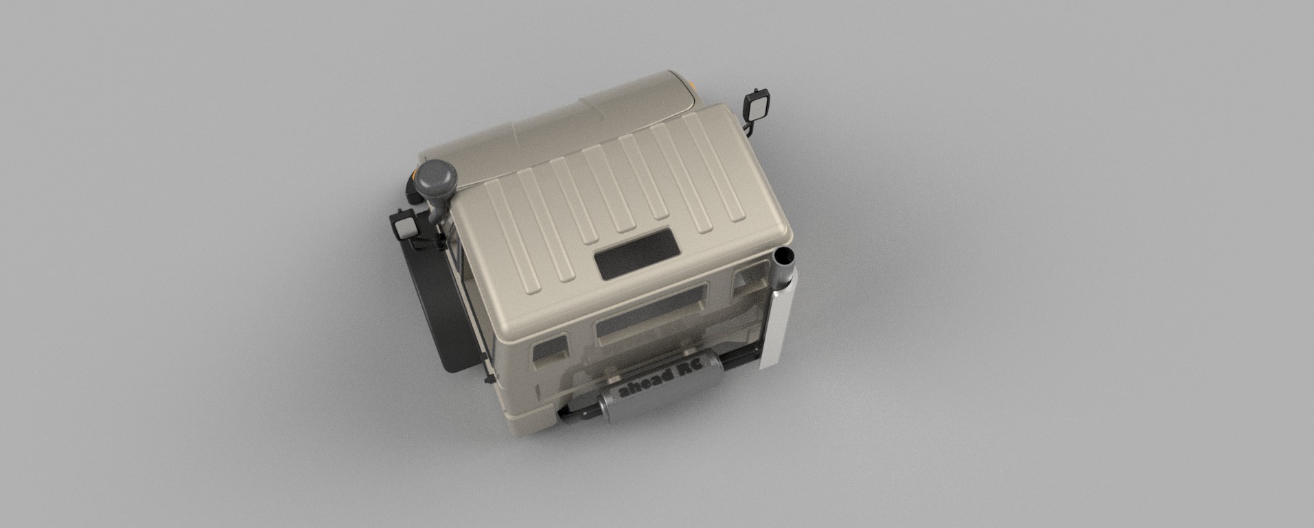 Baby Bog 406 Front Cab - 1-18 TRX4M RC body 3D print model_12