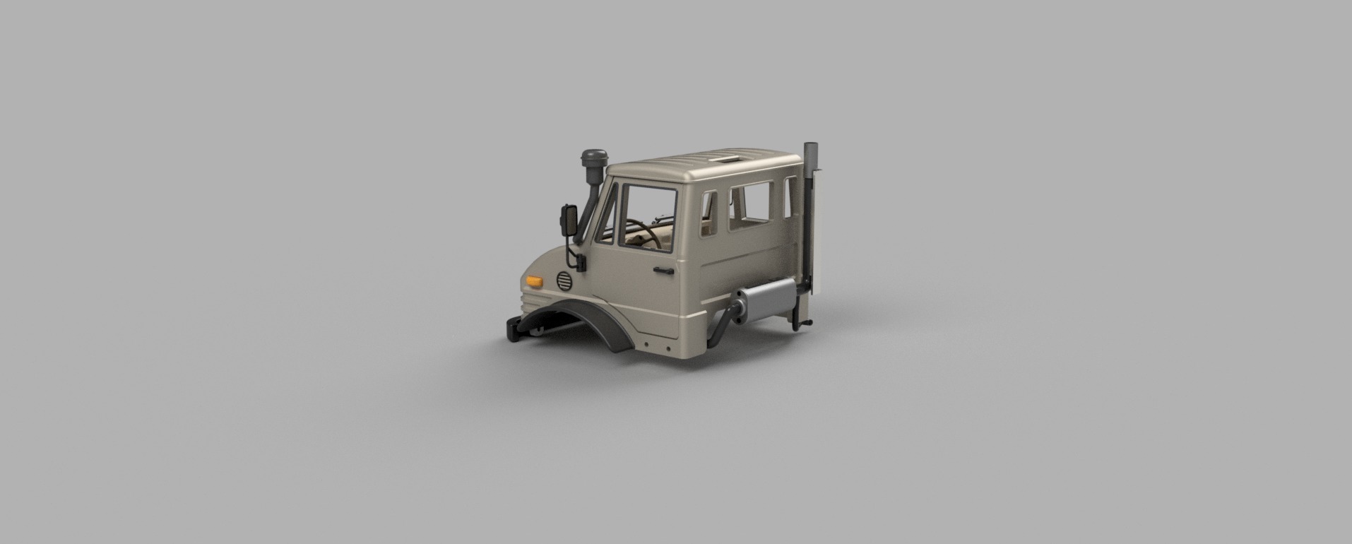 Baby Bog 406 Front Cab - 1-18 TRX4M RC body 3D print model_9