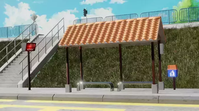 Anime Bus Stop