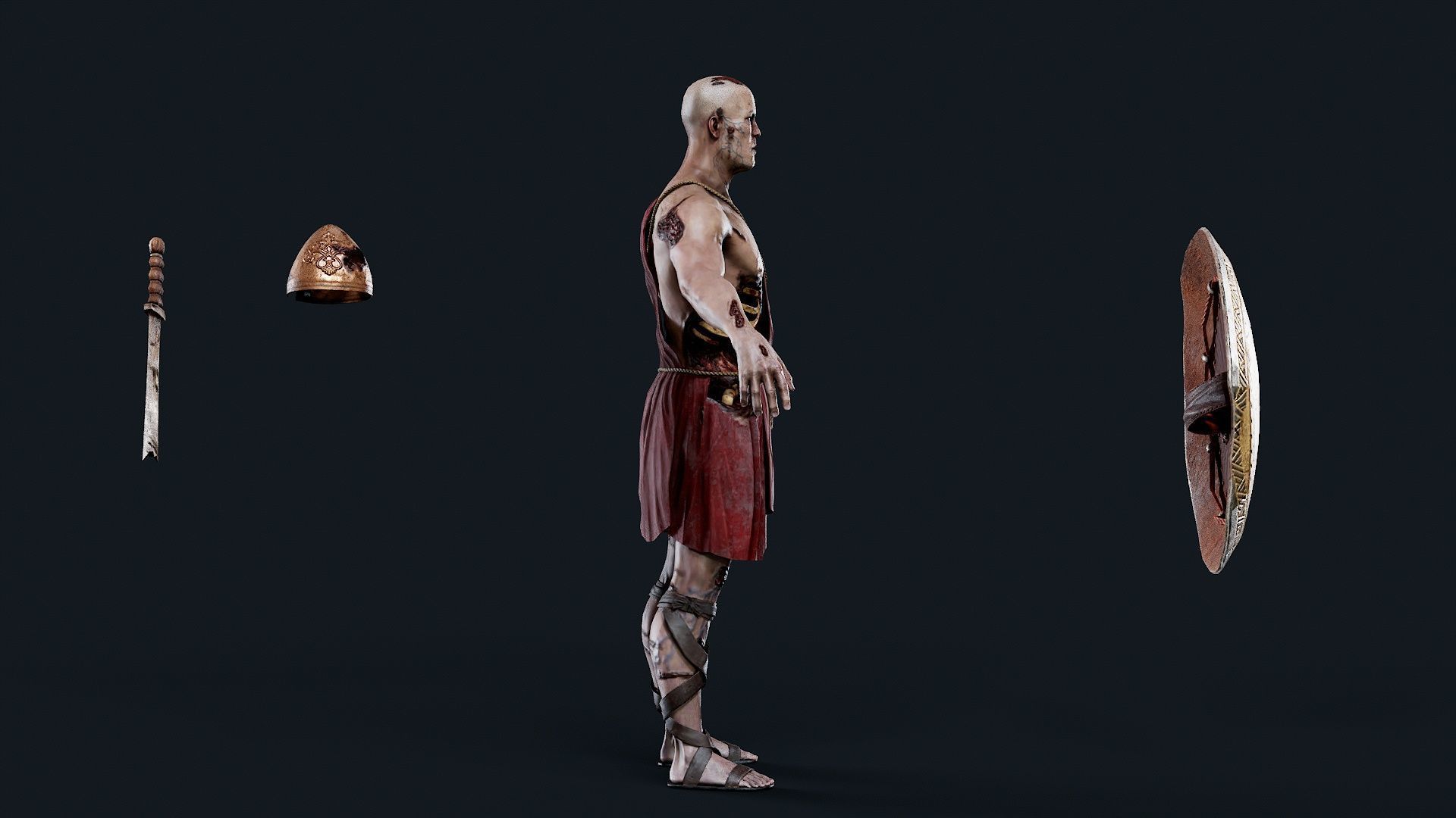 SPARTAN ILOTE UNDEAD 1 Low-poly 3D model_8
