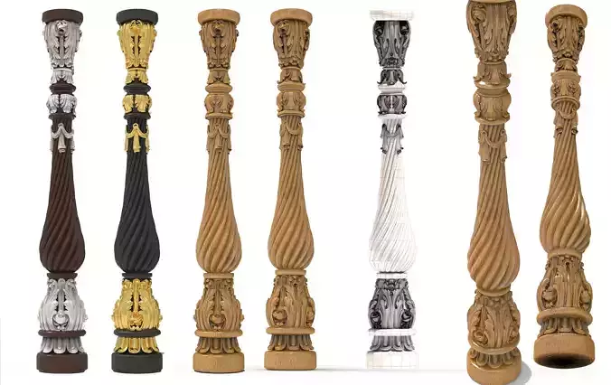 Classic Decorative Furniture Column1 3D print model