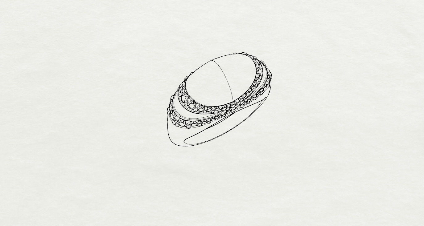 Bvlgari Ring 3D print model_17