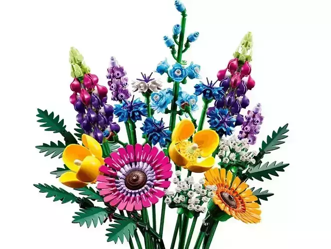 PixelBricks3D - Lego Wildflower Bouquet  3D print model