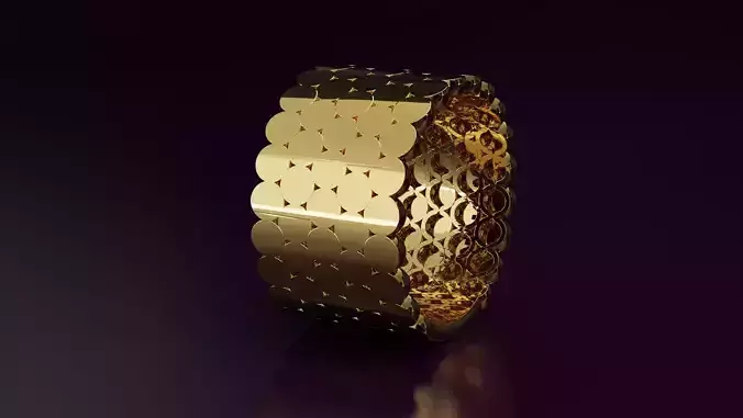 5line half bead Ring