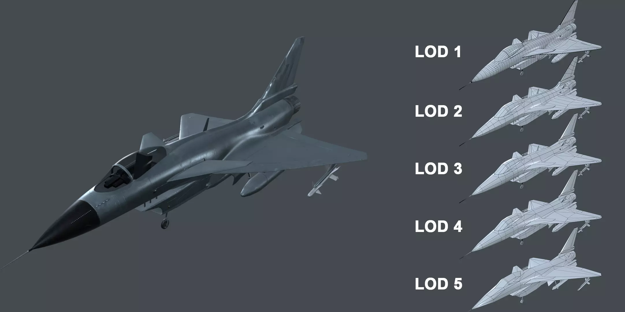 Asset - Army - J10 - 3D MODEL Low-poly Low-poly 3D model_0