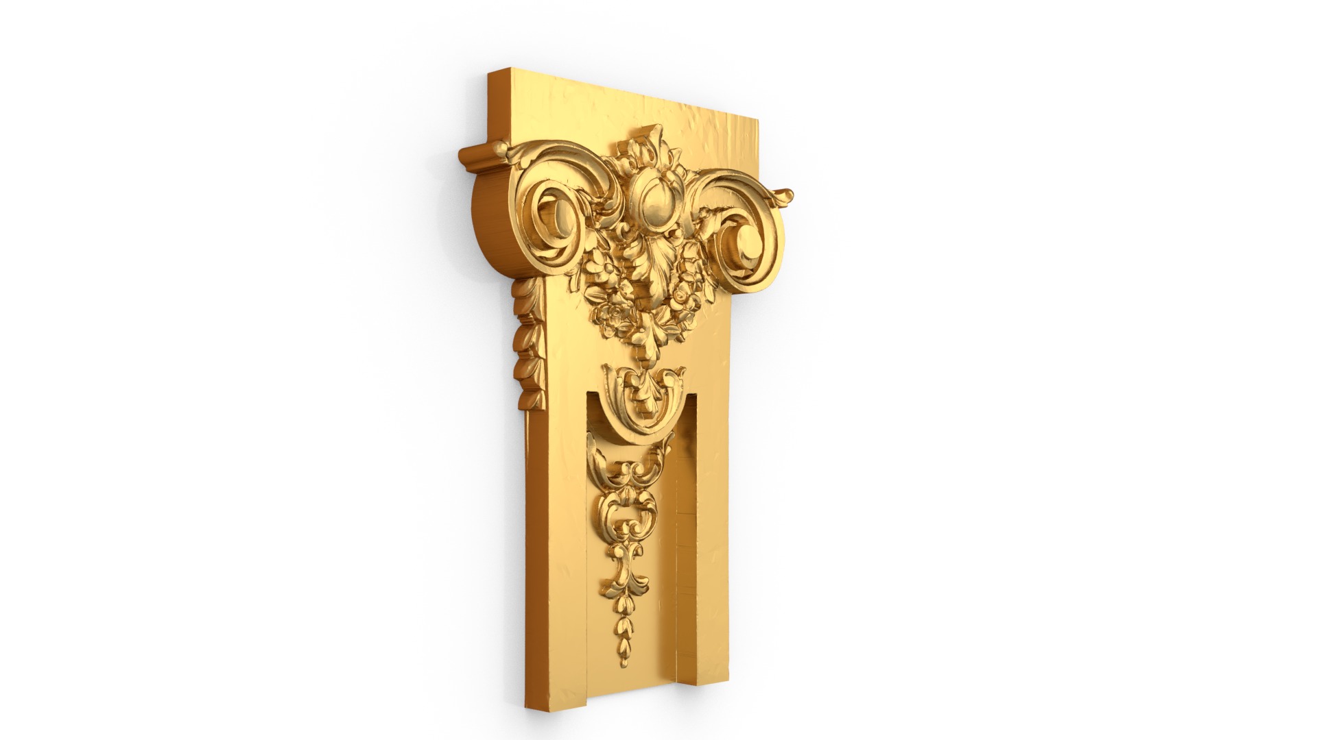 Classic decor ornament carved 07 3D model_3