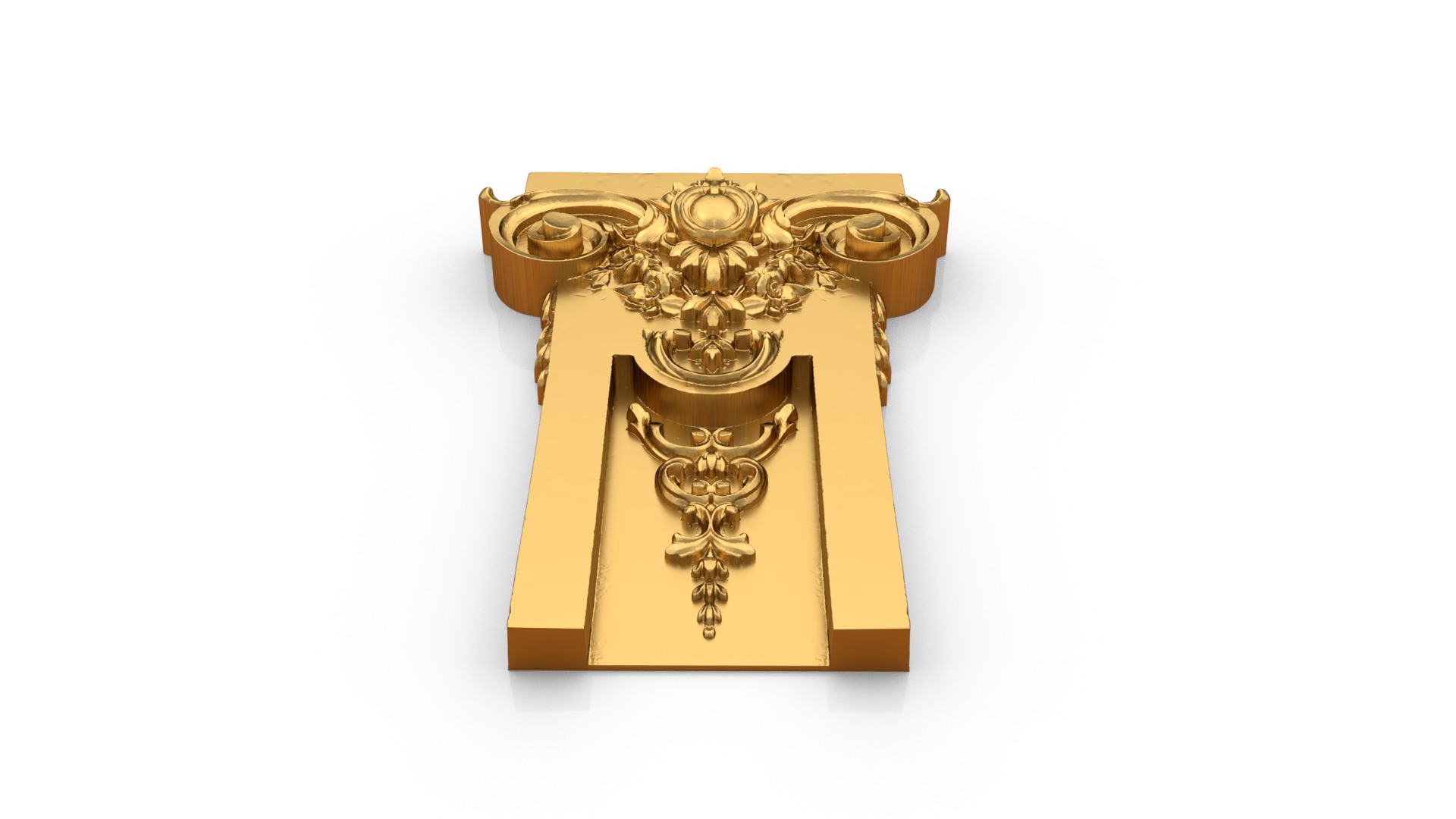 Classic decor ornament carved 07 3D model_5