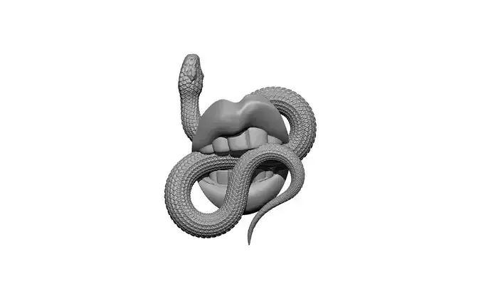 snake  lips 3D print model