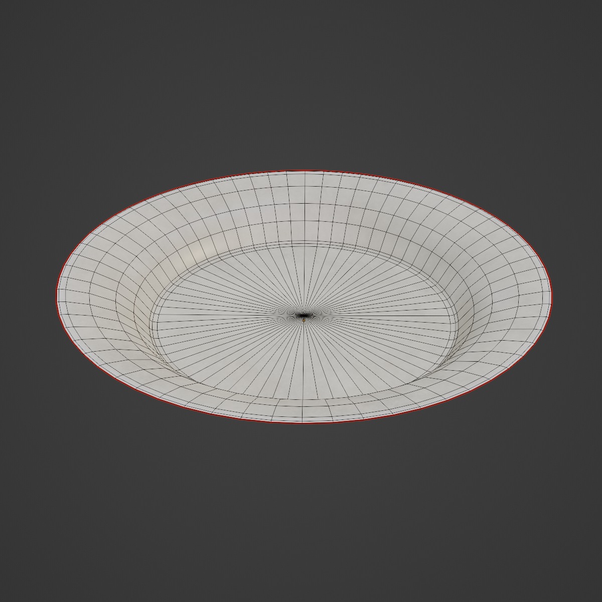 Empty Plate 01 Low-poly 3D model_5