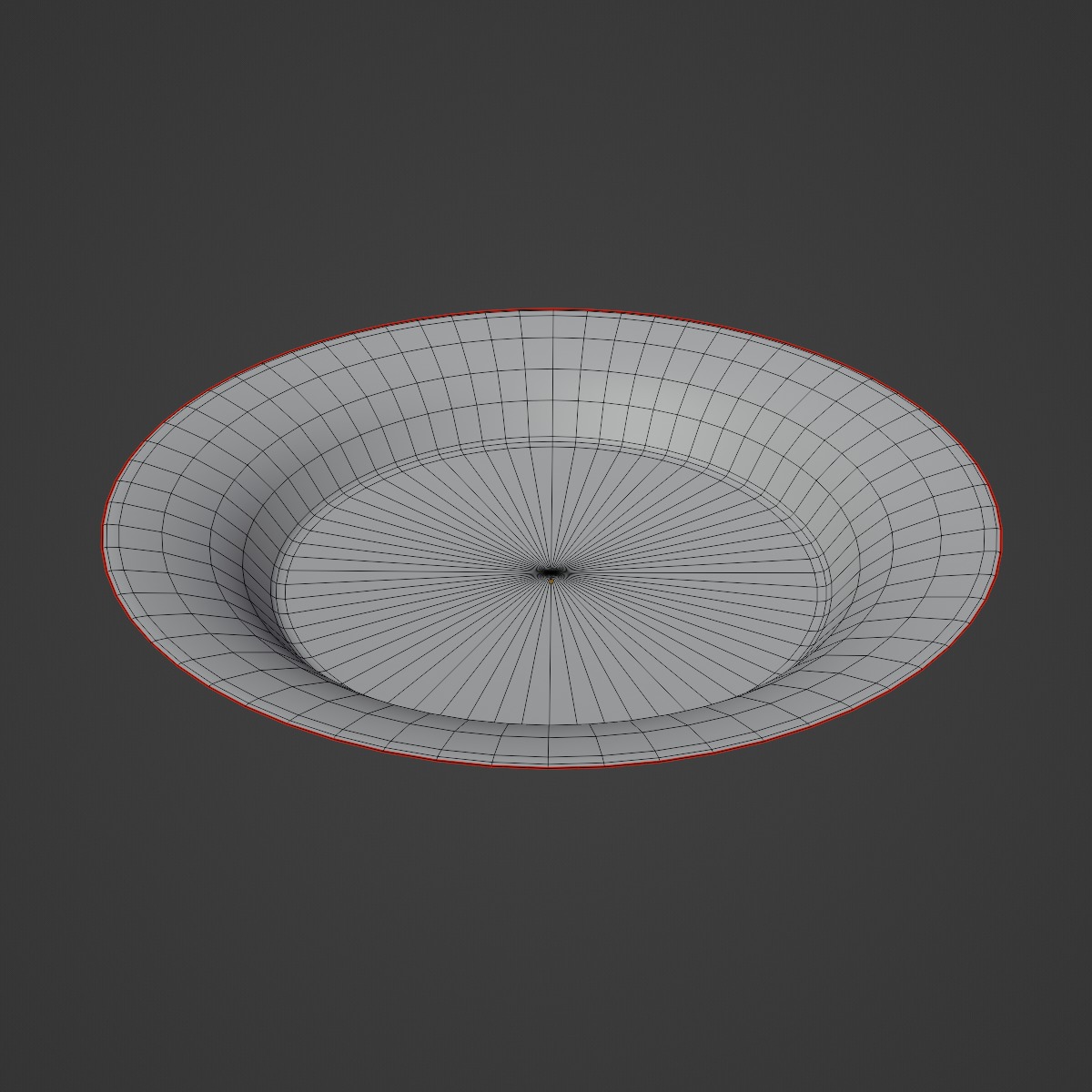 Empty Plate 01 Low-poly 3D model_7