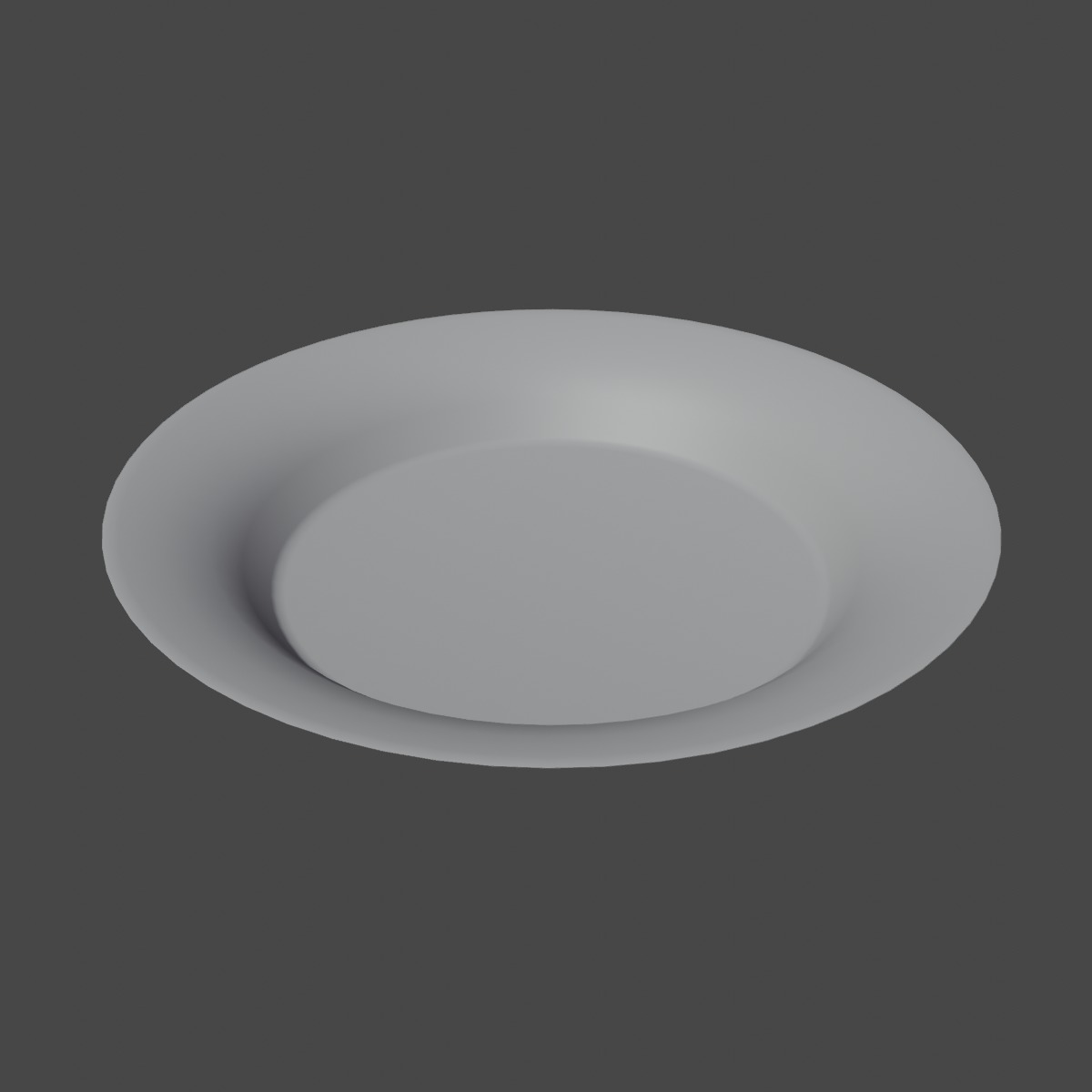 Empty Plate 01 Low-poly 3D model_6