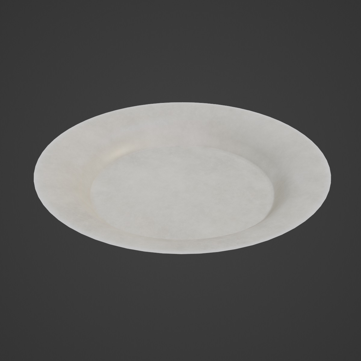 Empty Plate 01 Low-poly 3D model_4