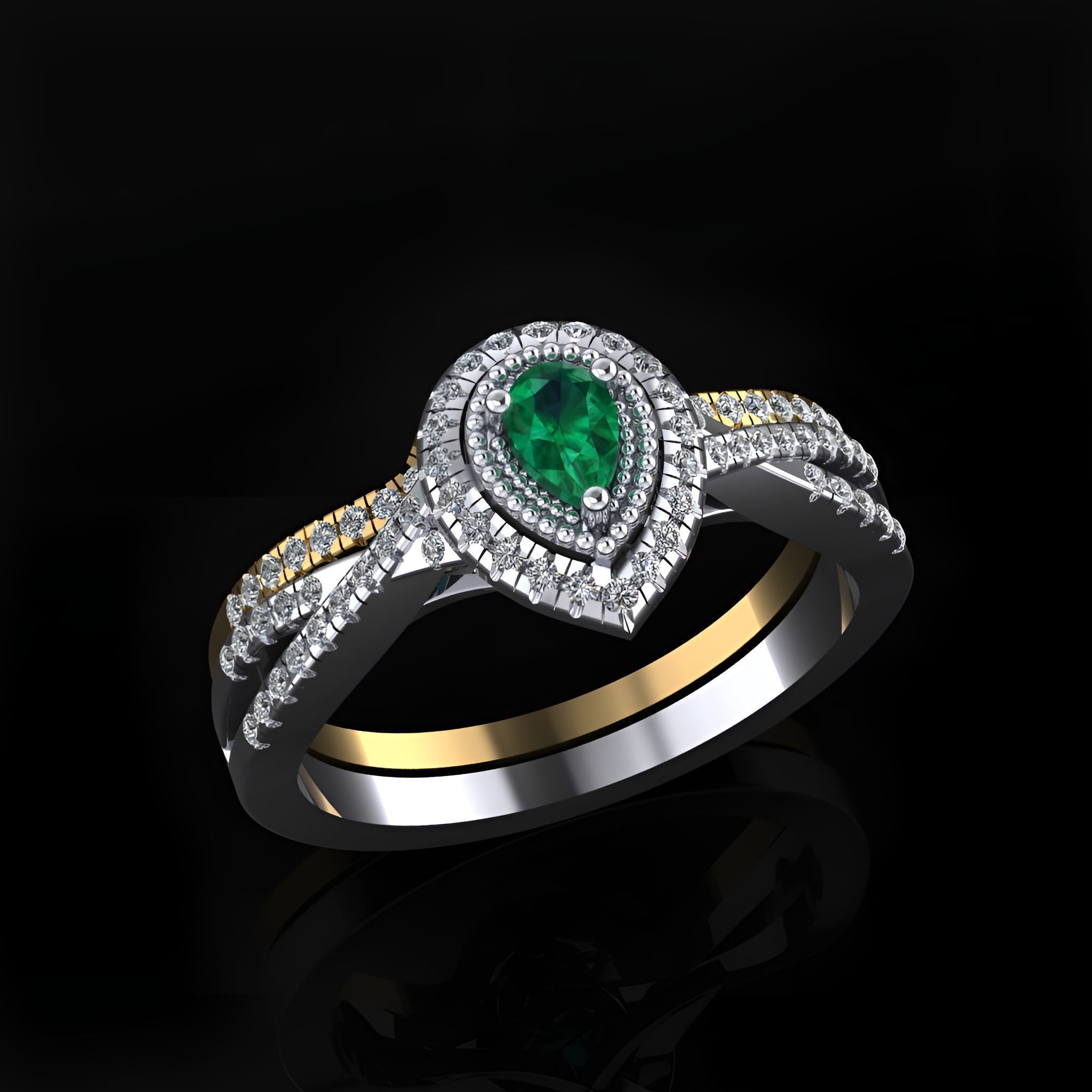 Engagement Ring 3D print model_3