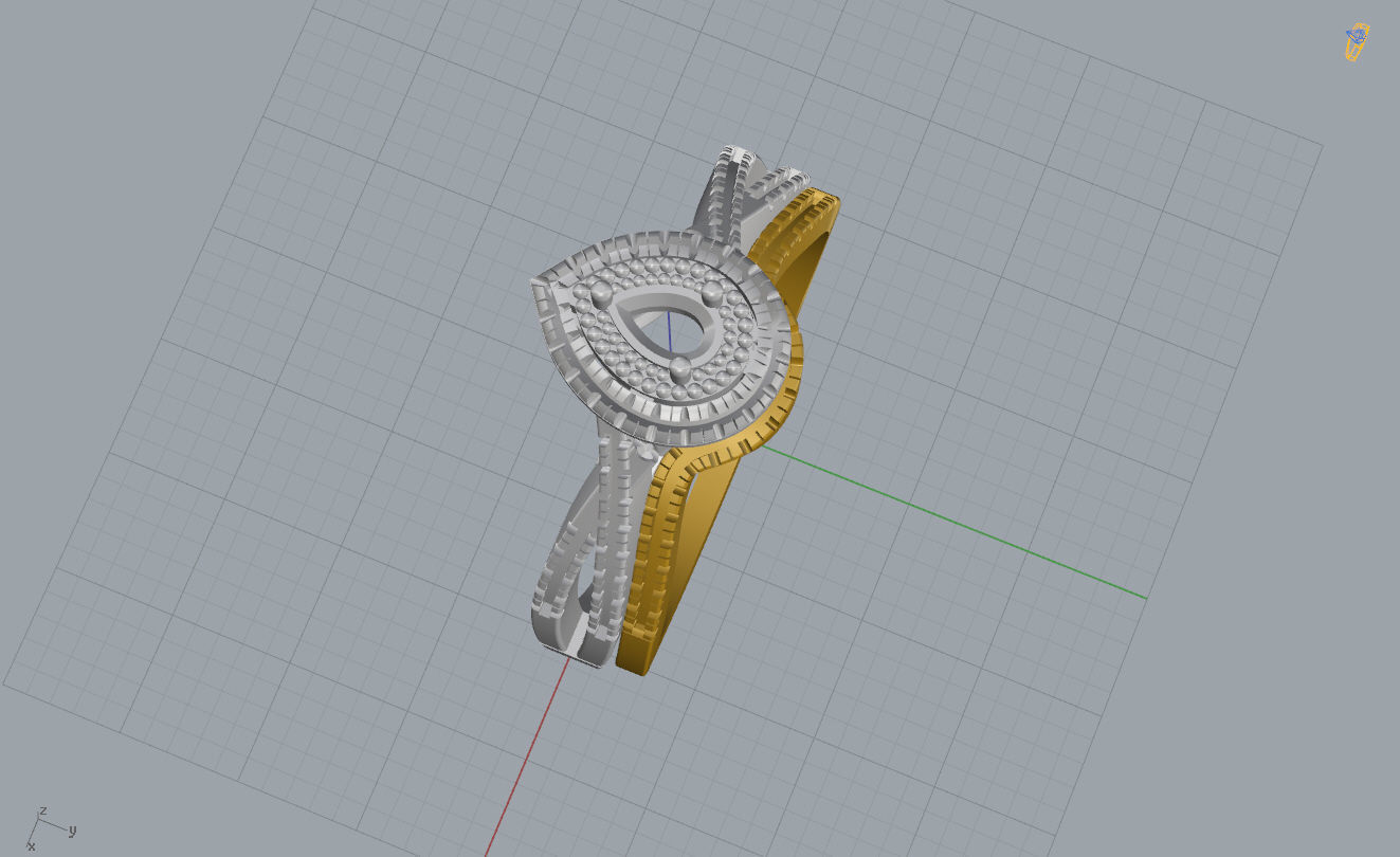 Engagement Ring 3D print model_17