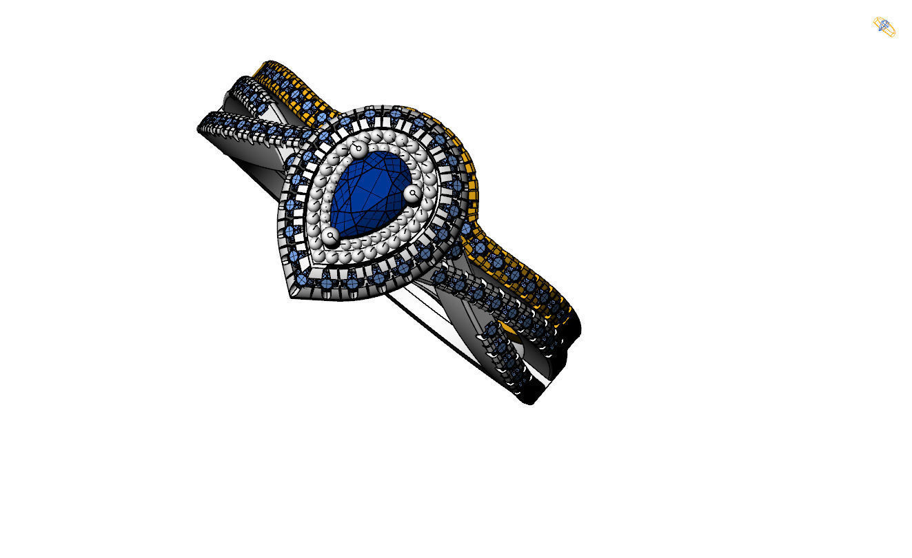 Engagement Ring 3D print model_8