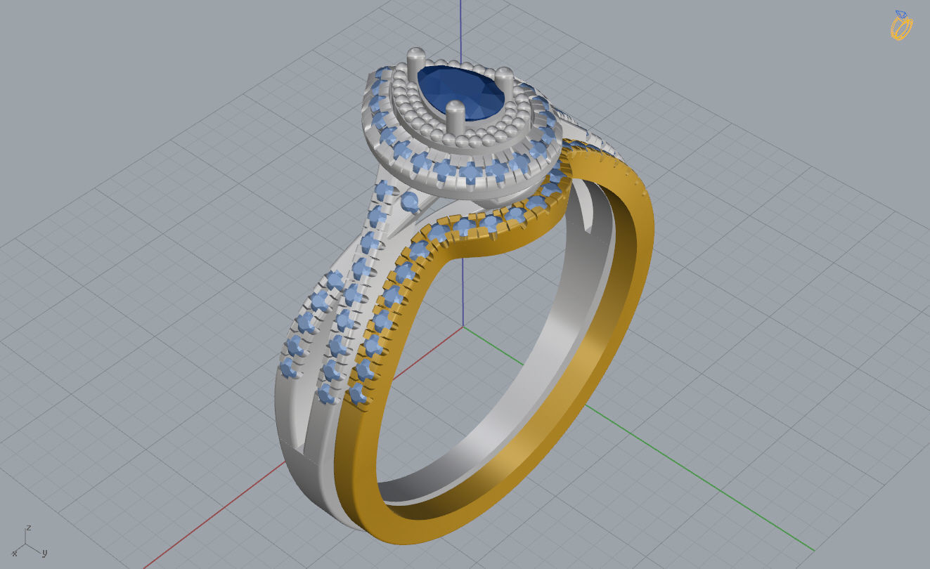 Engagement Ring 3D print model_14