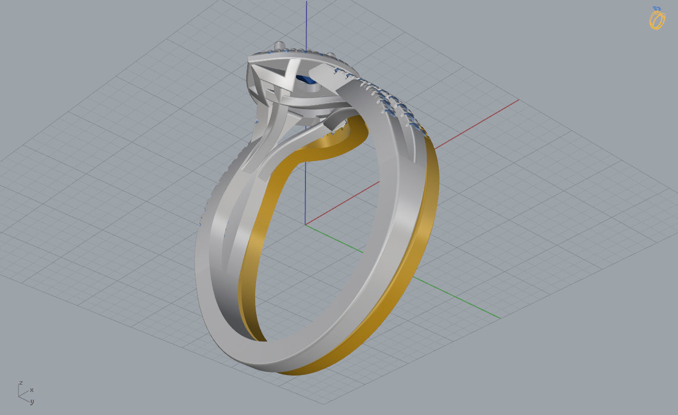 Engagement Ring 3D print model_15