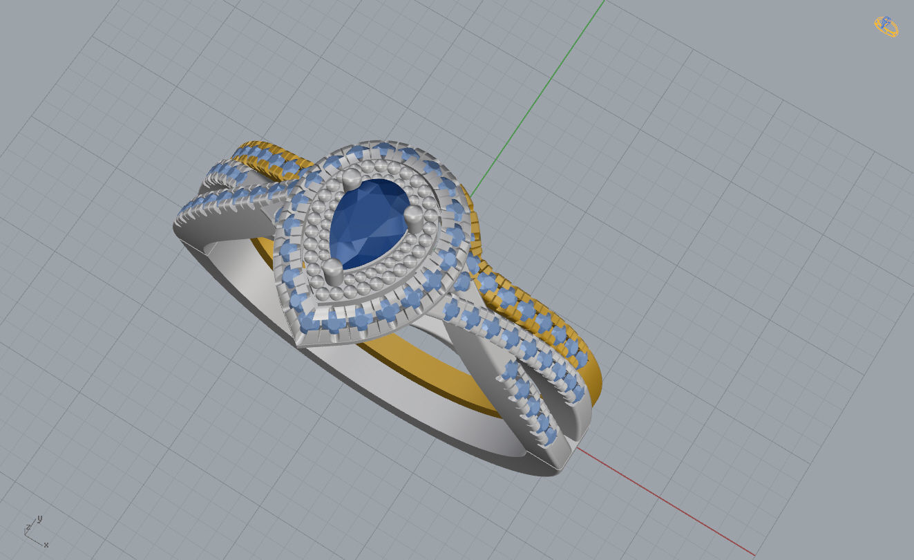 Engagement Ring 3D print model_13