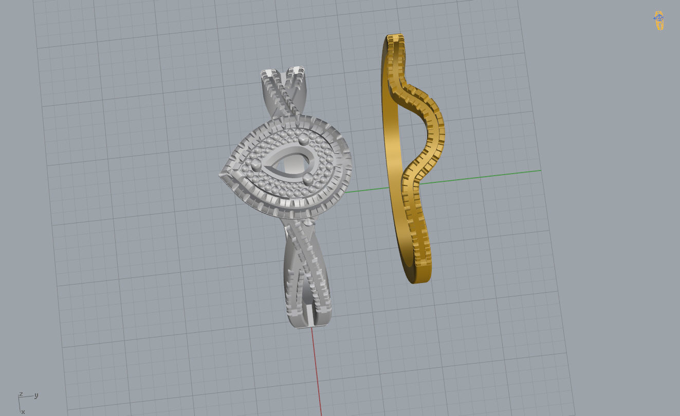 Engagement Ring 3D print model_7