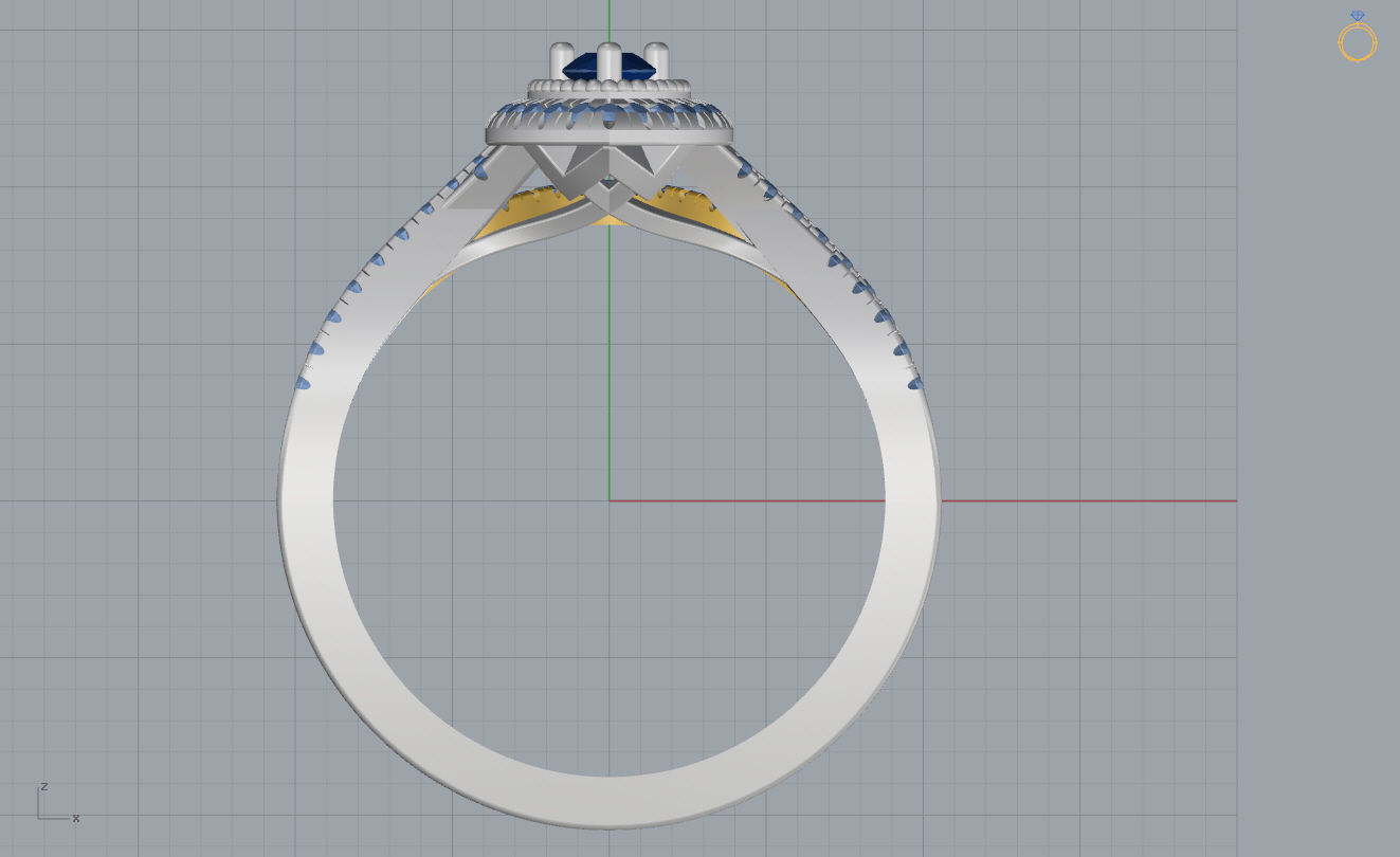 Engagement Ring 3D print model_11