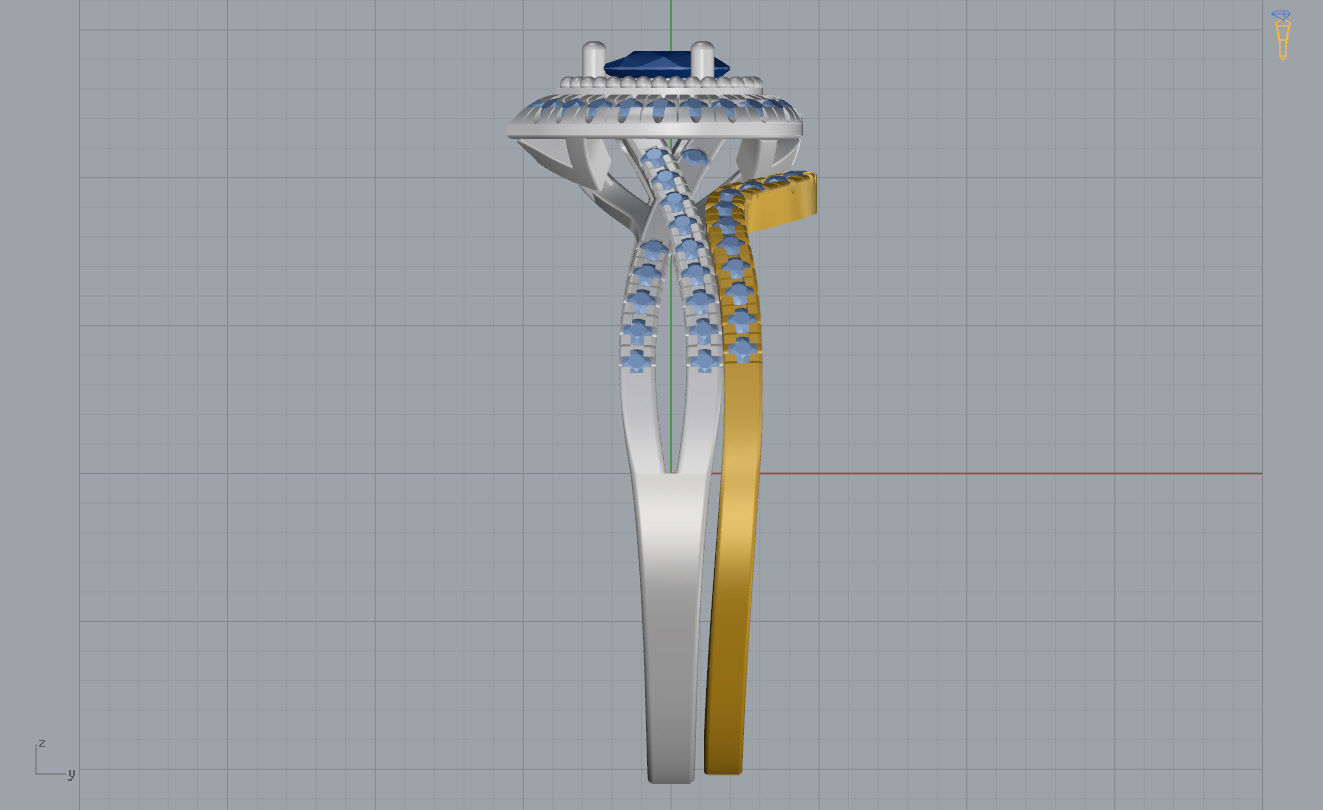 Engagement Ring 3D print model_12