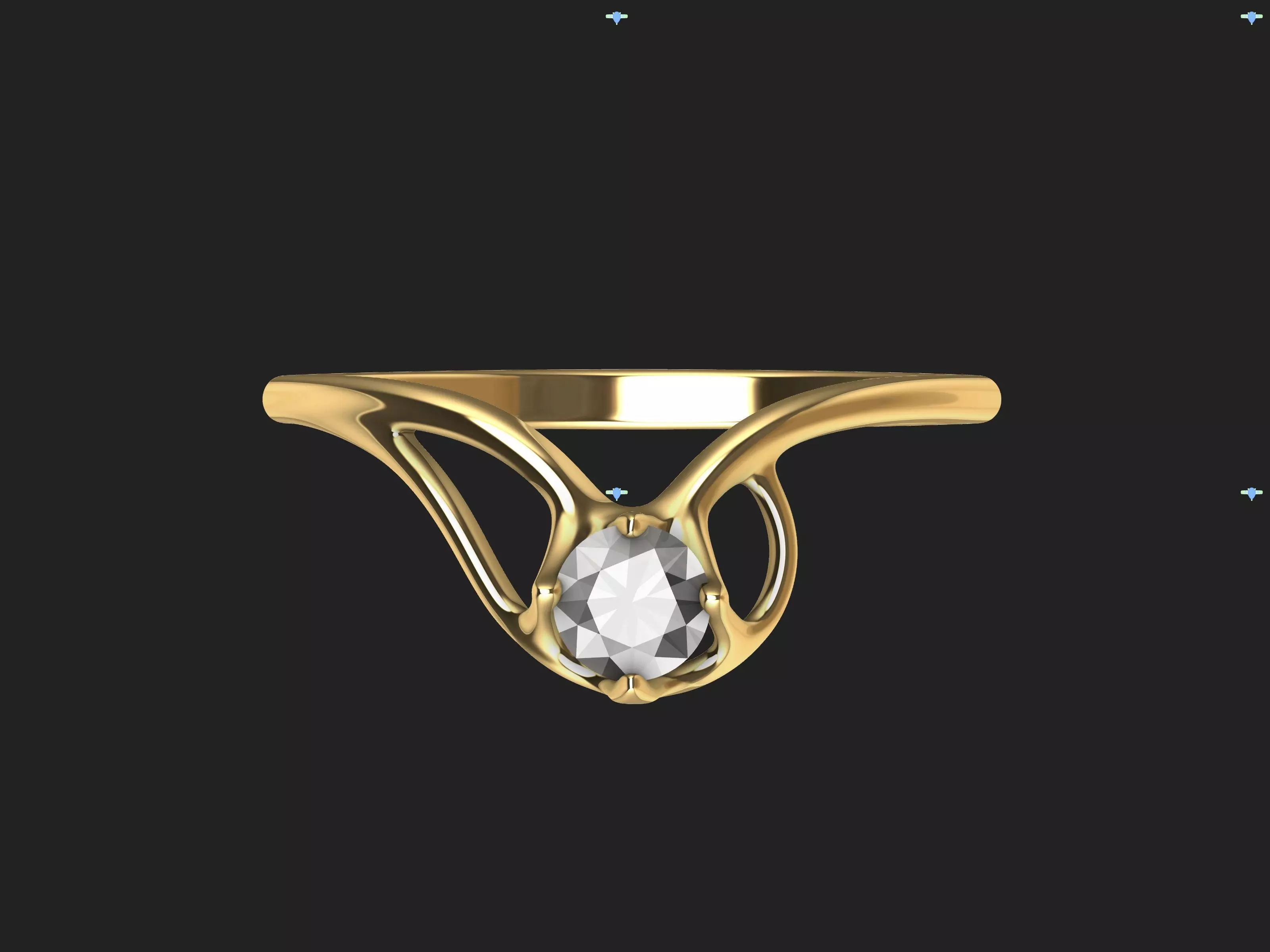 Cute Engagement Ring 4 3D print model