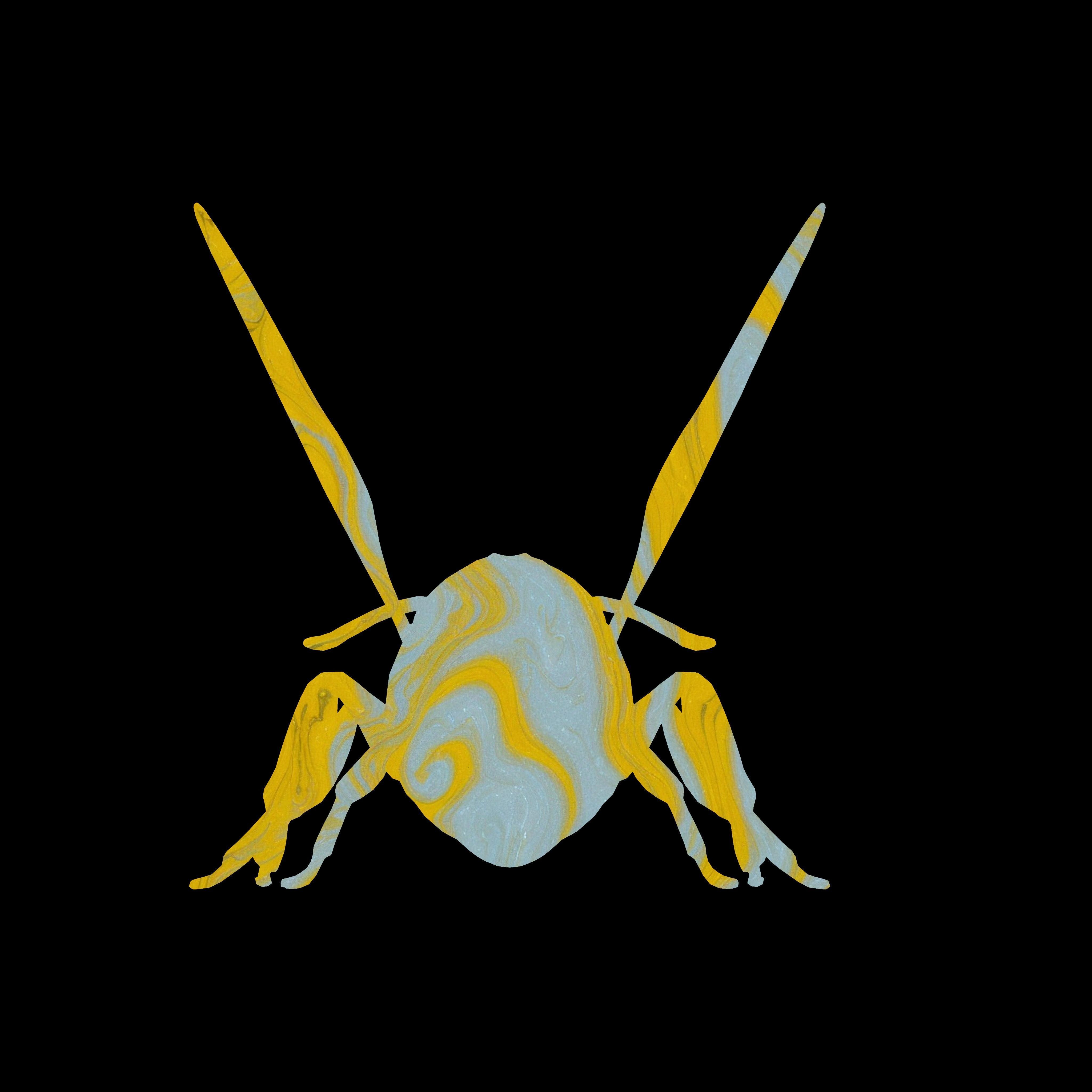 House Decoration Bee Statue Low-poly 3D model_6