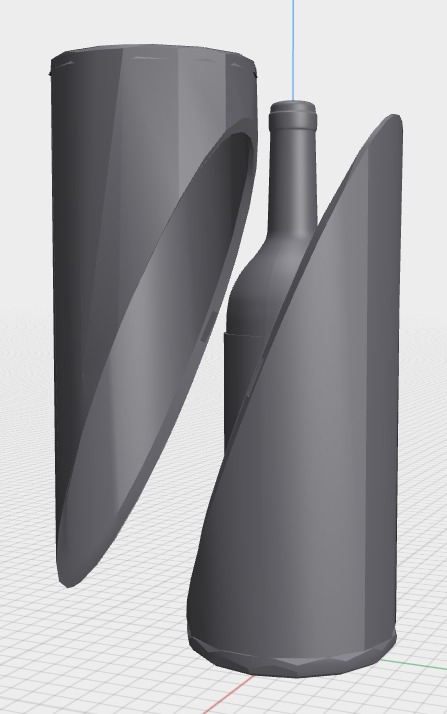 Wine bottle Casing 3D print model_1