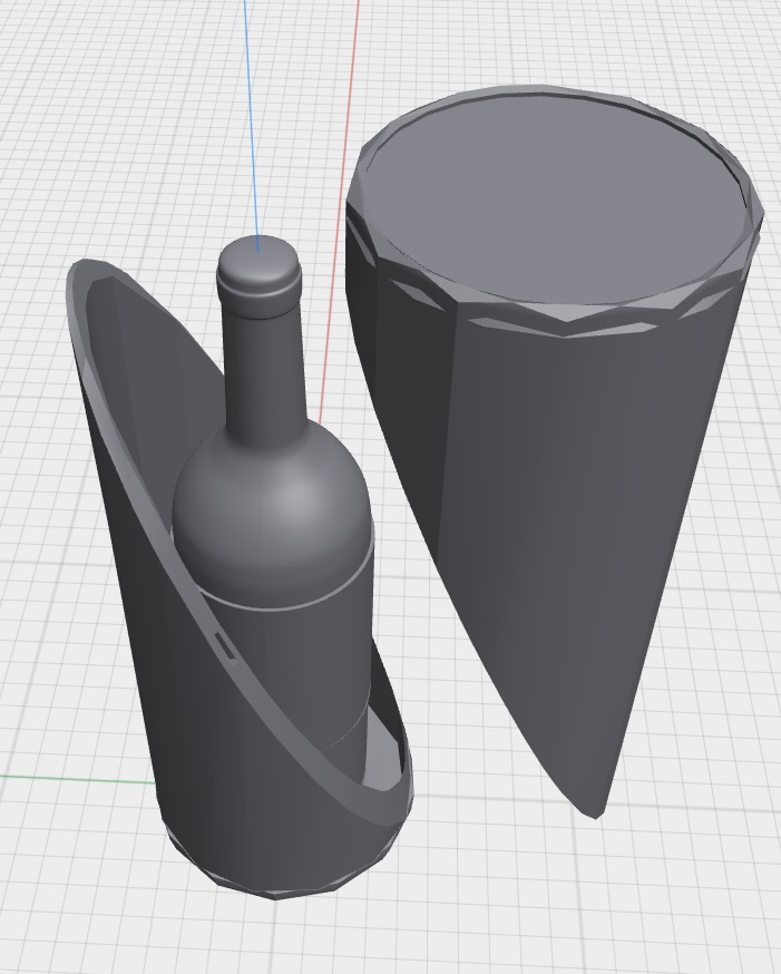 Wine bottle Casing 3D print model_2